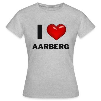 J’aime Aarberg - T-shirt Femme - gris chiné - Devant - AI Model Female 172 dark (172cm)