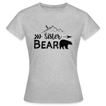 Sister Bear - sister - Women's T-Shirt - heather grey - Front - AI Model Female 172 dark (172cm)