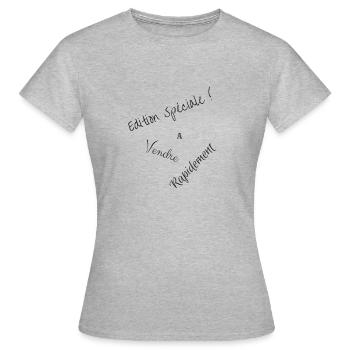 Sonderausgabe: Für den schnellen Verkauf! - Frauen T-Shirt - Grau meliert - Vorne - AI Model Female 172 dark (172cm)