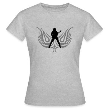 guitarist - Women's T-Shirt - heather grey - Front - AI Model Female 172 dark (172cm)