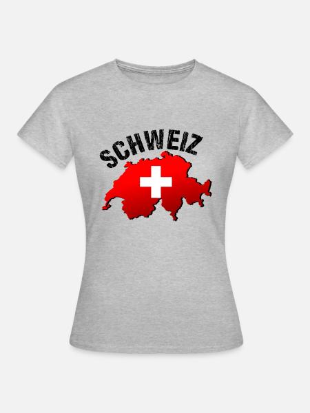 Schweiz - Frauen T-Shirt - Grau meliert