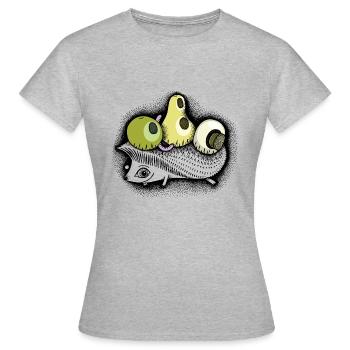 ABC-hérissons couleur transparent - T-shirt Femme - gris chiné - Devant - AI Model Female 172 dark (172cm)