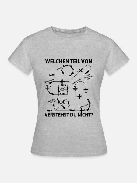 Modellflug Modellfliegen Kunstflug Modellflieger - Frauen T-Shirt - Grau meliert