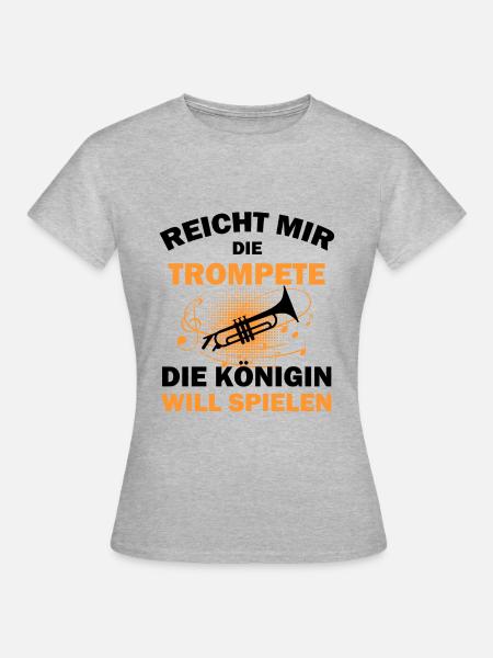 Trompete Trompeter - Frauen T-Shirt - Grau meliert