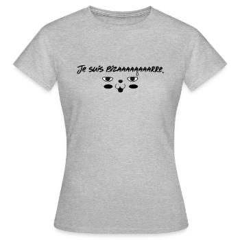 Je suis bizarre - T-shirt Femme - gris chiné - Devant - AI Model Female 172 dark (172cm)