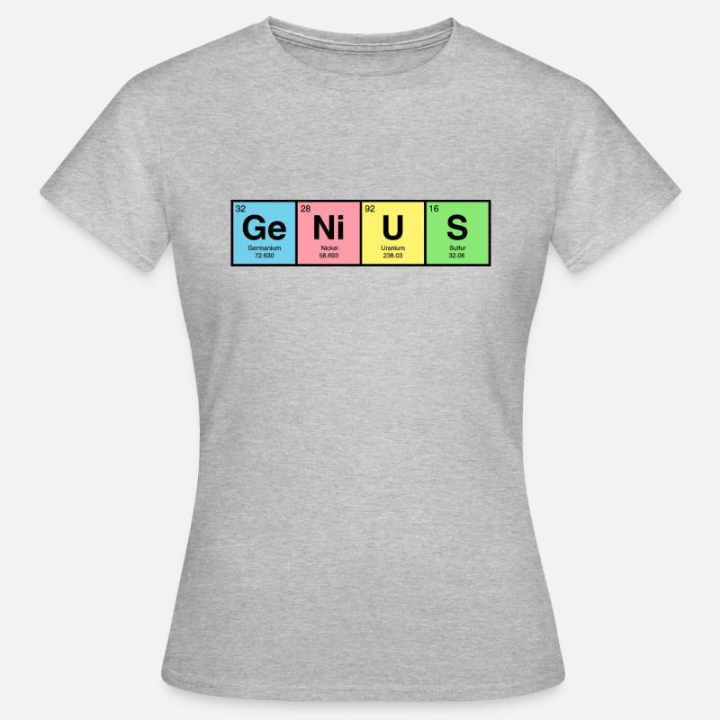 GENIUS - Periodic Table - Women's T-Shirt - heather grey