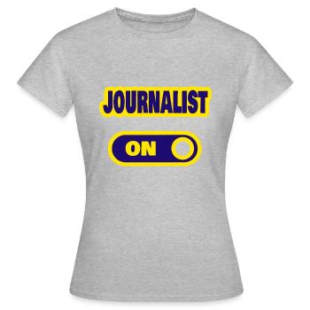 journalist - Frauen T-Shirt - Grau meliert - Vorne - AI Model Female 172 dark (172cm)