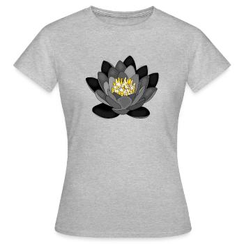 Nénuphar rose design - T-shirt Femme - gris chiné - Devant - AI Model Female 172 dark (172cm)