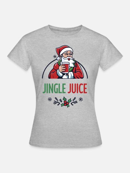 Perfektes Weihnachtsgeschenk - Jingle Juice - Frauen T-Shirt - Grau meliert