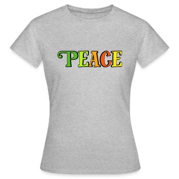 Peace, peace, peace, peace, Peace and love - Women's T-Shirt - heather grey - Front - AI Model Female 172 dark (172cm)