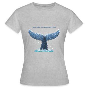 Imagine the possibilities - Women's T-Shirt - heather grey - Front - AI Model Female 172 dark (172cm)