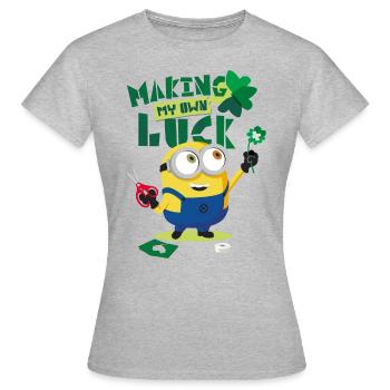 Minions Making My Own Luck - Women's T-Shirt - heather grey - Front - AI Model Female 172 dark (172cm)