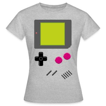 gameboy - Frauen T-Shirt - Grau meliert - Vorne - AI Model Female 172 dark (172cm)