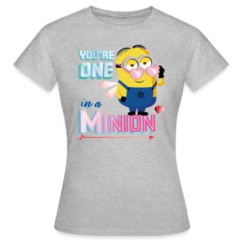 Minions Dave Youre One In A Minion Witziger Spruch - Frauen T-Shirt - Grau meliert - Vorne - AI Model Female 172 dark (172cm)