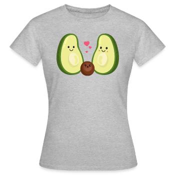 Heureux bébé de la famille – avocat héhé - - T-shirt Femme - gris chiné - Devant - AI Model Female 172 dark (172cm)
