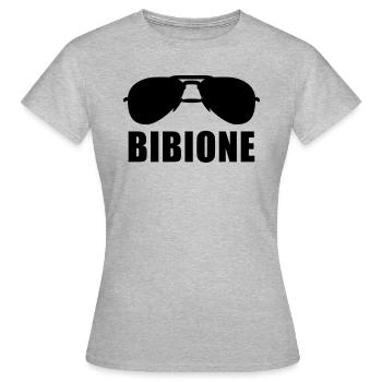 Coole Bibione Sonnenbrille - Frauen T-Shirt - Grau meliert - Vorne - AI Model Female 172 dark (172cm)