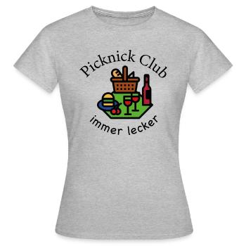 Picknick Club - Frauen T-Shirt - Grau meliert - Vorne - AI Model Female 172 dark (172cm)