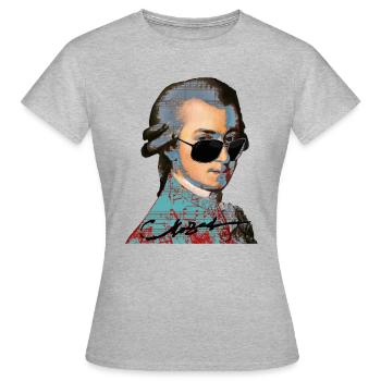 Wolfgang Amadeus Mozart - T-shirt Femme - gris chiné - Devant - AI Model Female 172 dark (172cm)