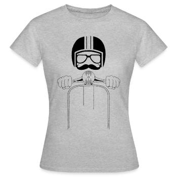Roller-Man - Frauen T-Shirt - Grau meliert - Vorne - AI Model Female 172 dark (172cm)