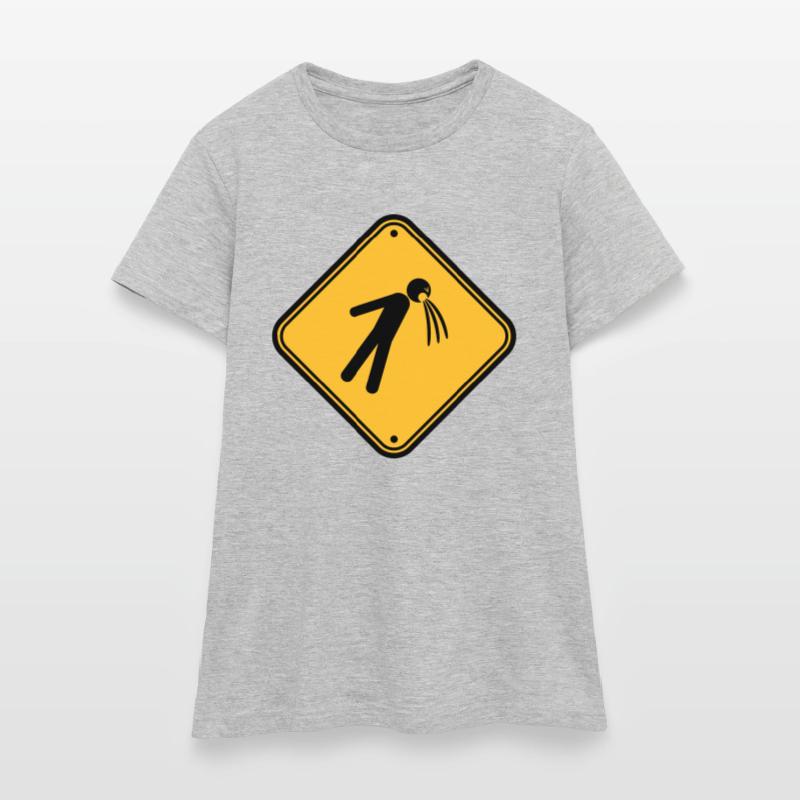 shield caution note vomit vomit Women's T-Shirt