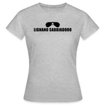 Coole Lignano Sabbiadoro Sonnenbrille - Frauen T-Shirt - Grau meliert - Vorne - AI Model Female 172 dark (172cm)
