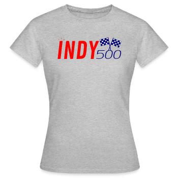 America, course automobile, Indianapolis 500 - T-shirt Femme - gris chiné - Devant - AI Model Female 172 dark (172cm)
