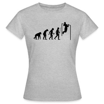 Evolution Pull Up - Women's T-Shirt - heather grey - Front - AI Model Female 172 dark (172cm)