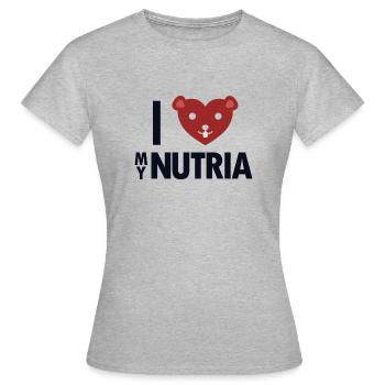 I love my Nutria Coypu Myocastor Rodent Beaver - Women's T-Shirt - heather grey - Front - AI Model Female 172 dark (172cm)