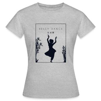 Danse Du Ventre Danseuse Du Ventre Hanzi Chinoise - T-shirt Femme - gris chiné - Devant - AI Model Female 172 dark (172cm)