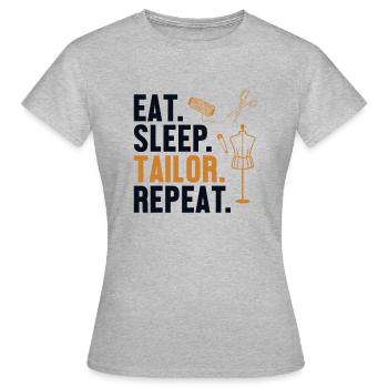 Manger Dormir Tailleur Répéter Tailleur Maître - T-shirt Femme - gris chiné - Devant - AI Model Female 172 dark (172cm)