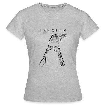 Seevogel Königspinguin Kaiserpinguin Pinguin - Frauen T-Shirt - Grau meliert - Vorne - AI Model Female 172 dark (172cm)