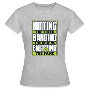 Frapper des arbres en frappant des chaînes jouissant de la gloire - T-shirt Femme - gris chiné - Devant - AI Model Female 172 dark (172cm)