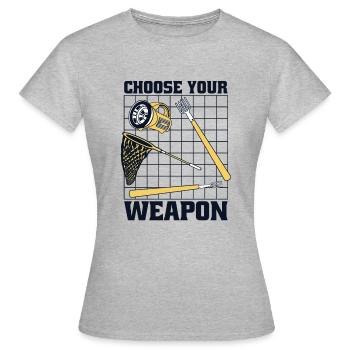 Choisissez votre arme Têtard Rainette Crapaud - T-shirt Femme - gris chiné - Devant - AI Model Female 172 dark (172cm)