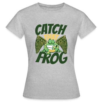 Attrapez cette grenouille Rainette Crapaud Têtard - T-shirt Femme - gris chiné - Devant - AI Model Female 172 dark (172cm)