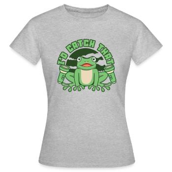 J’attraperais cette rainette crapaud têtard - T-shirt Femme - gris chiné - Devant - AI Model Female 172 dark (172cm)