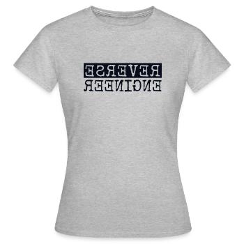Reverse Engineer Softwareingenieur Developer - Frauen T-Shirt - Grau meliert - Vorne - AI Model Female 172 dark (172cm)