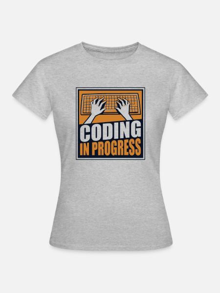 Coding In Progress Softwareingenieur Developer - Frauen T-Shirt - Grau meliert