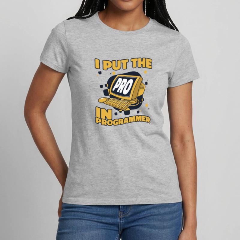 J’ai mis le pro dans Programmeur Developer Coder T-shirt Femme