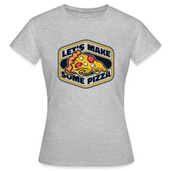 Faisons de la pizza plateau de pizza pizza pizza four pizza - T-shirt Femme - gris chiné - Devant - AI Model Female 172 dark (172cm)