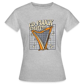 Je pincerais cette harpe de concert harpe harpe musicale harpe - T-shirt Femme - gris chiné - Devant - AI Model Female 172 dark (172cm)