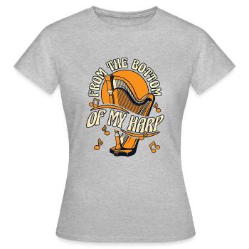 Du bas de ma harpe Harpe Harpe musicale Harpe - T-shirt Femme - gris chiné - Devant - AI Model Female 172 dark (172cm)