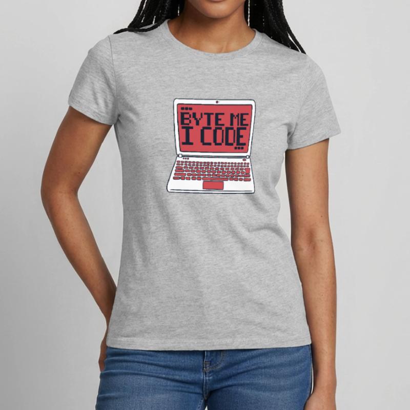 Byte Me I Code Developer Software Developer T-shirt Femme