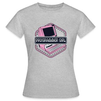 Programmer Girl Software Engineer Developer - Women's T-Shirt - heather grey - Front - AI Model Female 172 dark (172cm)