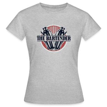 Le Barman Mixologue Barman Barman - T-shirt Femme - gris chiné - Devant - AI Model Female 172 dark (172cm)