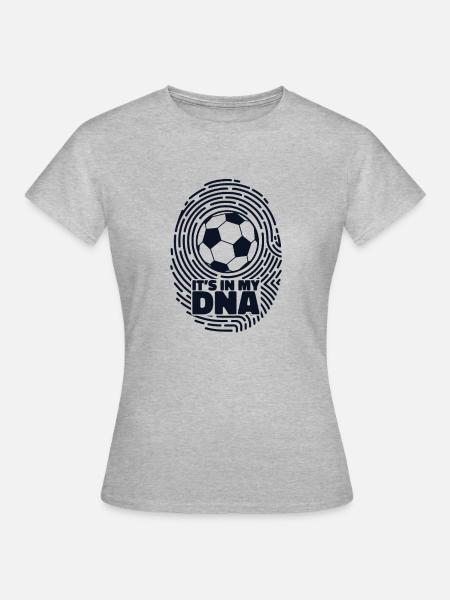 It's In My DNA Fußball Goal Keeper Futbol Trainer - Frauen T-Shirt - Grau meliert