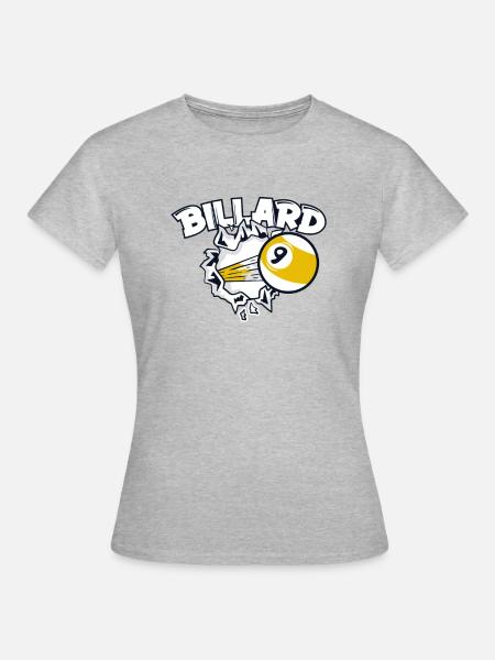 Billiards Snooker Billardtisch Billardspieler - Frauen T-Shirt - Grau meliert