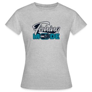 Mode de pêche sur les pêcheurs en haute mer Pêcheurs à la mouche - T-shirt Femme - gris chiné - Devant - AI Model Female 172 dark (172cm)