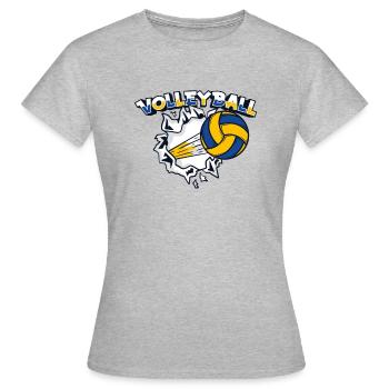 Joueur de volley-ball Joueur de volley-ball Joueur de volley-ball - T-shirt Femme - gris chiné - Devant - AI Model Female 172 dark (172cm)