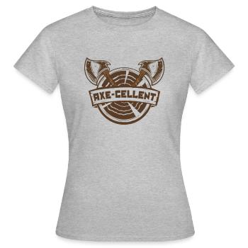 Axt Cellent Axt Wurfwettbewerb Spiel Axt - Frauen T-Shirt - Grau meliert - Vorne - AI Model Female 172 dark (172cm)