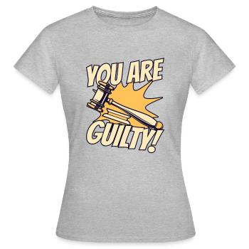 Sie sind schuldig, Rechtsberater, Generalstaatsanwalt - Frauen T-Shirt - Grau meliert - Vorne - AI Model Female 172 dark (172cm)